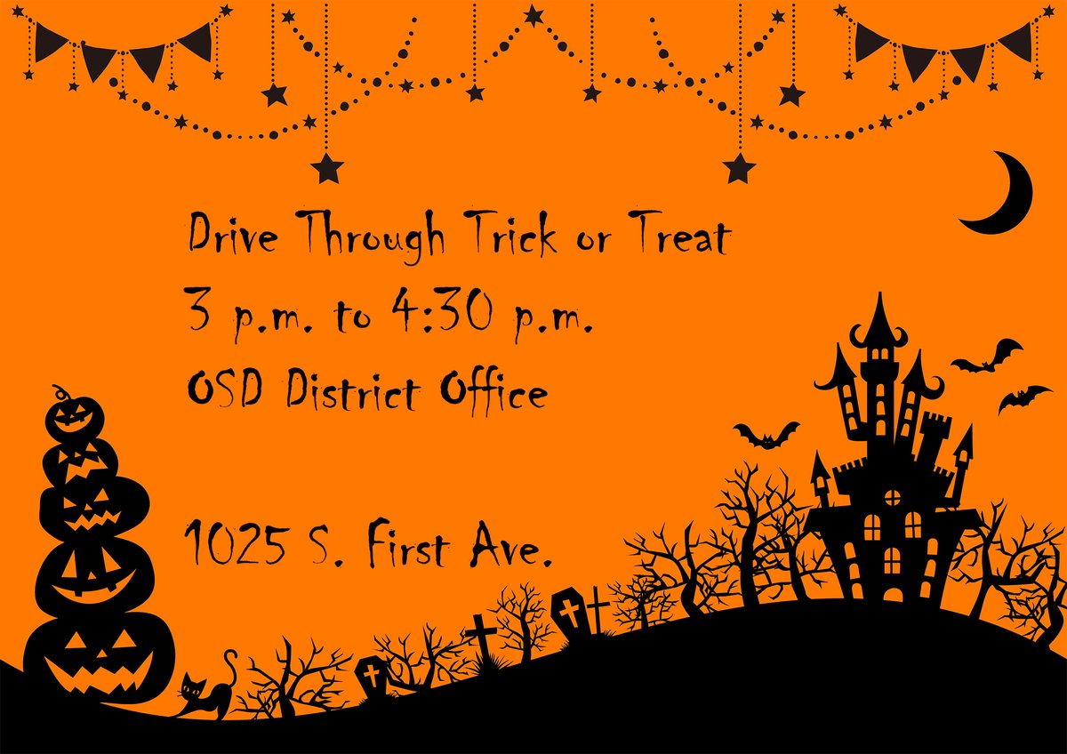 Stop by the Othello School District office for a little trick or treat this afternoon. #OSD #trickortreat