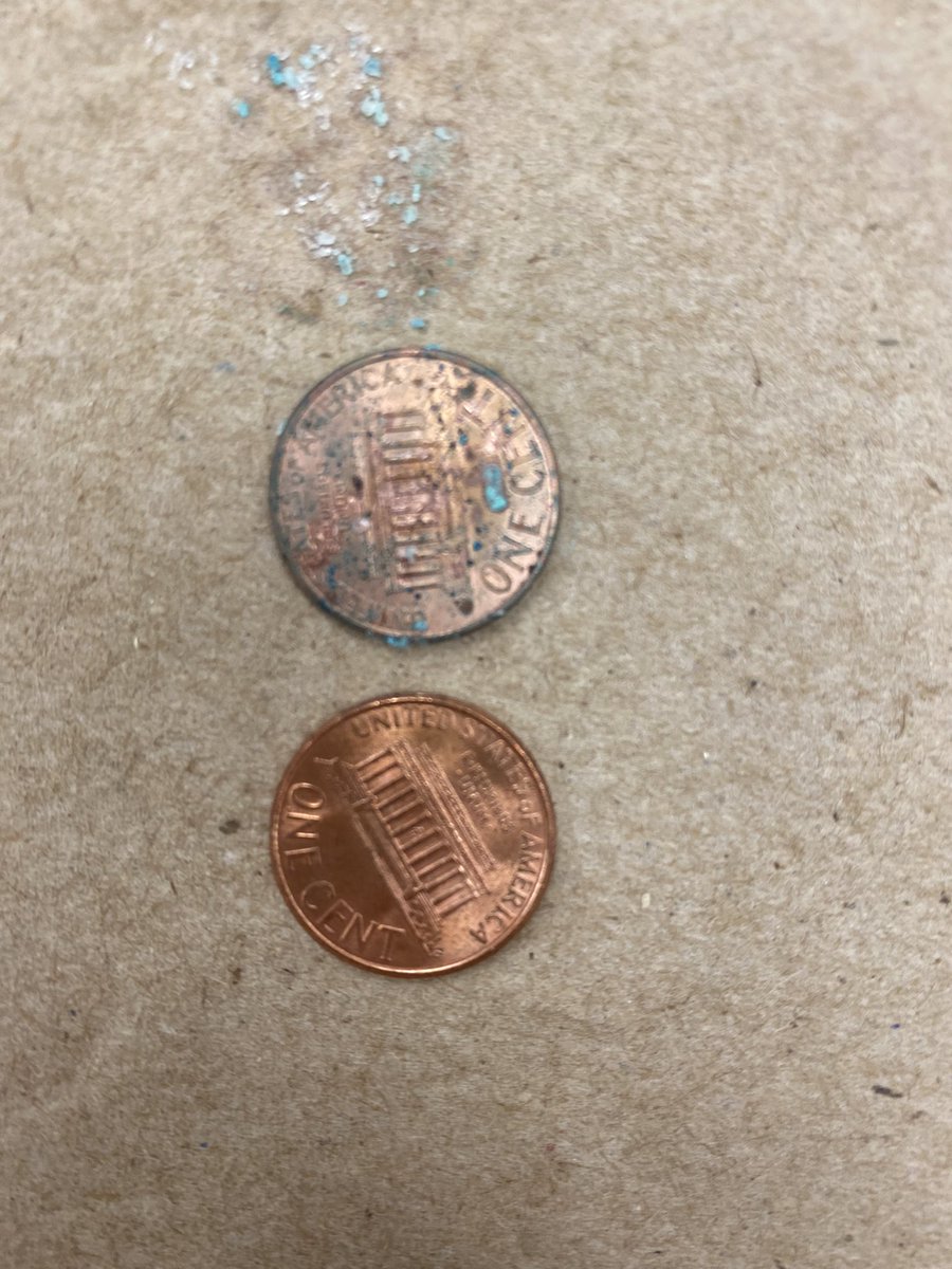 In reading this week we read “Why is the Statue of Liberty Green?”🗽So we decided to use the information from the text to turn our pennies GREEN! <a href="/VMEPatriots/">Veterans Memorial Elementary</a> <a href="/3rdVme/">3rd Vme</a> #UnleashGreatness #PatinaPennies