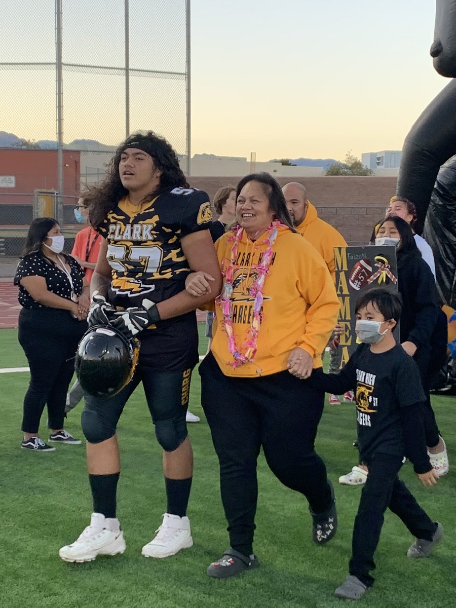 Coach Of the Year Reeder and our young men brought home a convincing playoff win! Senior night and an emotional win! Great night to be a Charger! Let’s go, Clark! @ClarkChargers. 💛🖤💛🖤