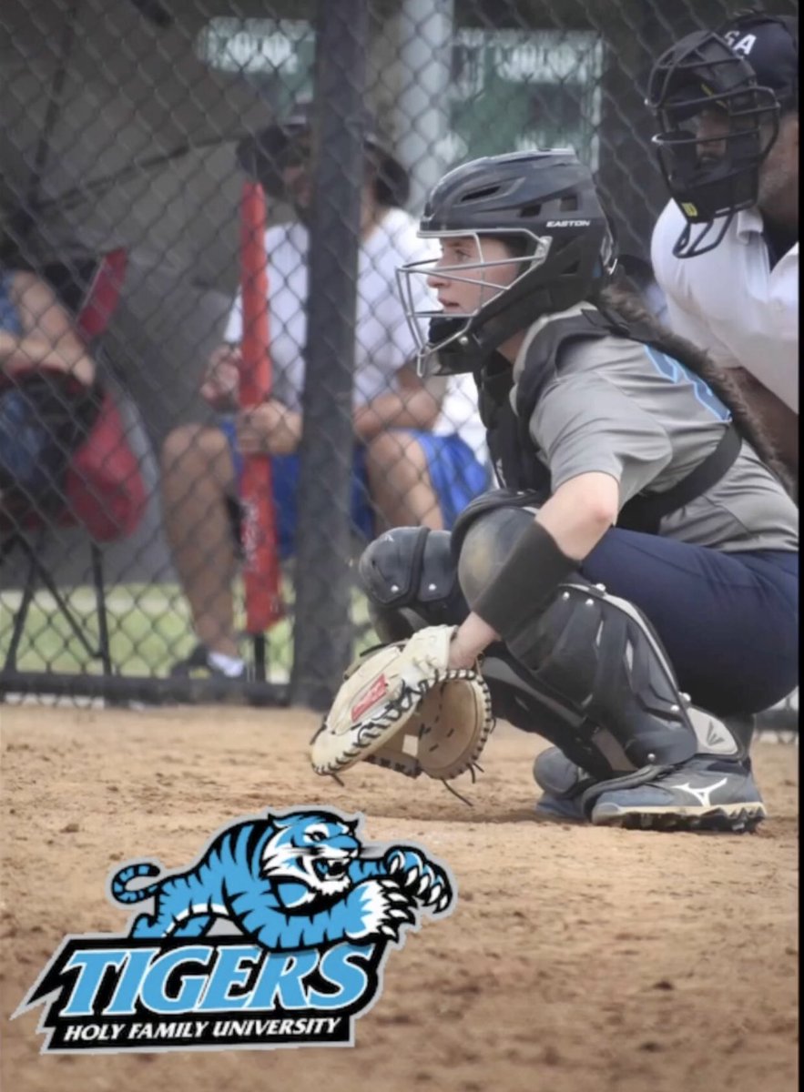 I am very excited to announce my verbal commitment to continue my athletic and academic career at Holy Family University. I would like to thank my friends, family, teammates, and coaches who have helped me get to where I am today. Go tigers!  <a href="/HFU_Softball/">Holy Family U Softball</a>