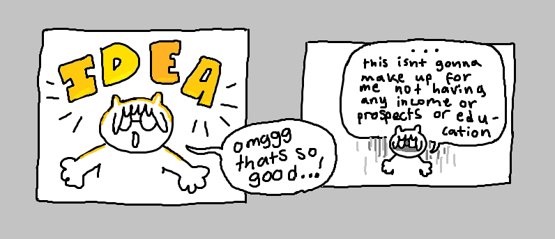 the crushing pressure of trying to make art without feeling like you're wasting your time 