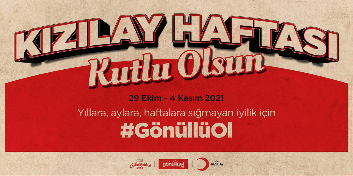 Kızılay 153 yıldır ülkemizde ve dünyanın dört bir yanında insanlara umut olmaya, ulaştığı her noktaya iyiliği ve merhameti taşımaya devam ediyor.

29 Ekim-4 Kasım #KızılayHaftası kutlu olsun. 🌙 

🌐 kizilay.org.tr/KizilayHaftasi