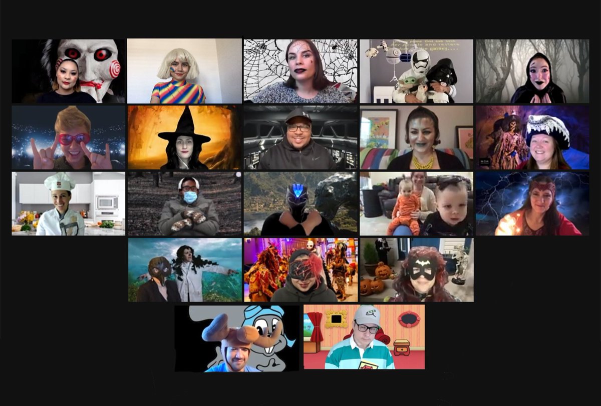 A spooky Halloween edition of #MoraleFriday where the <a href="/ReportingLabs/">PBS News Student Reporting Labs</a> crew was lucky enough to be joined by some of our awesome <a href="/wetatvfm/">WETA</a> colleagues! 🎃👻🍫Thanks to all the festive folks who showed up and made this one extra special - Happy Halloween!! 😈🧡🖤