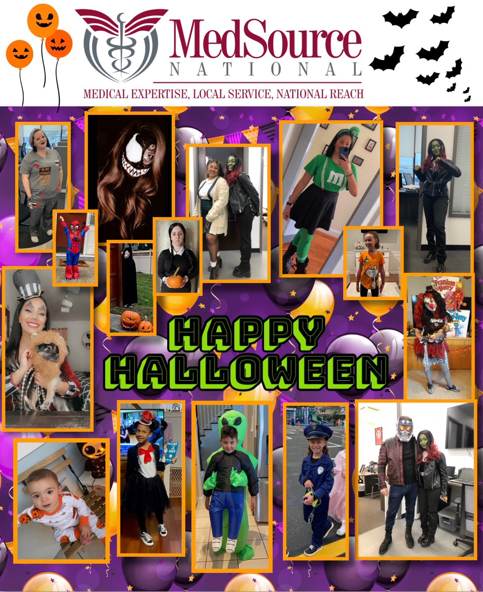 MedSourceNation's tweet photo. The #Boo crew. #Creeping it real at #MedSourceNational and #Bat to the #Bone. We are ready for #Halloween 2021. https://t.co/fnyD9df3o7