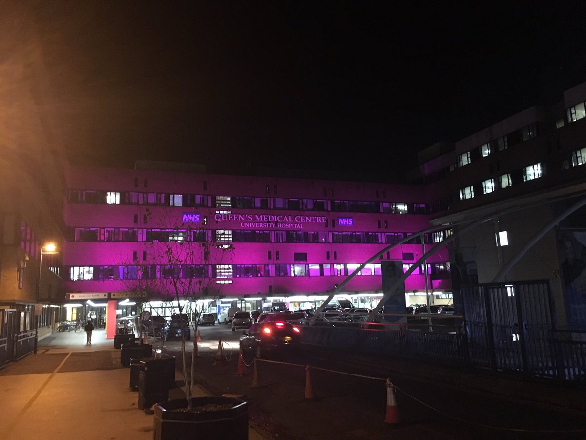 nottmhospitals's tweet image. Today marks World Stroke Day and we are showing our support for the #PreciousTime campaign by lighting up our buildings purple to raise awareness of the severity of strokes and the need to act FAST.