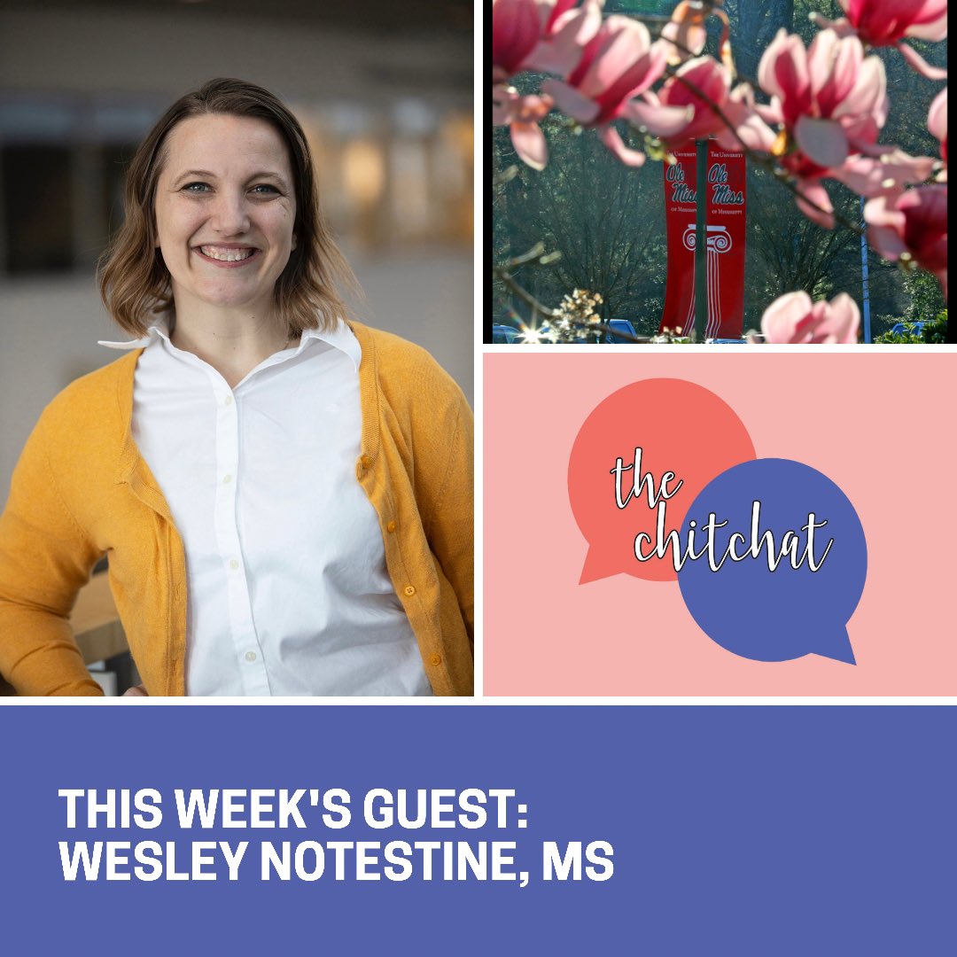 olemissasp's tweet image. Season 2, Episode 8 of The ChitChat is now available!
••
This week’s guest is Wesley Notestine, MS! Check out The ChitChat! 
••
📱 cssfye.olemiss.edu/student-suppor…
••
#AcademicSupport #CSSFYE #OleMiss #TheChitChat #AcademicConsultations #Leadership #StudySkills #EDHE