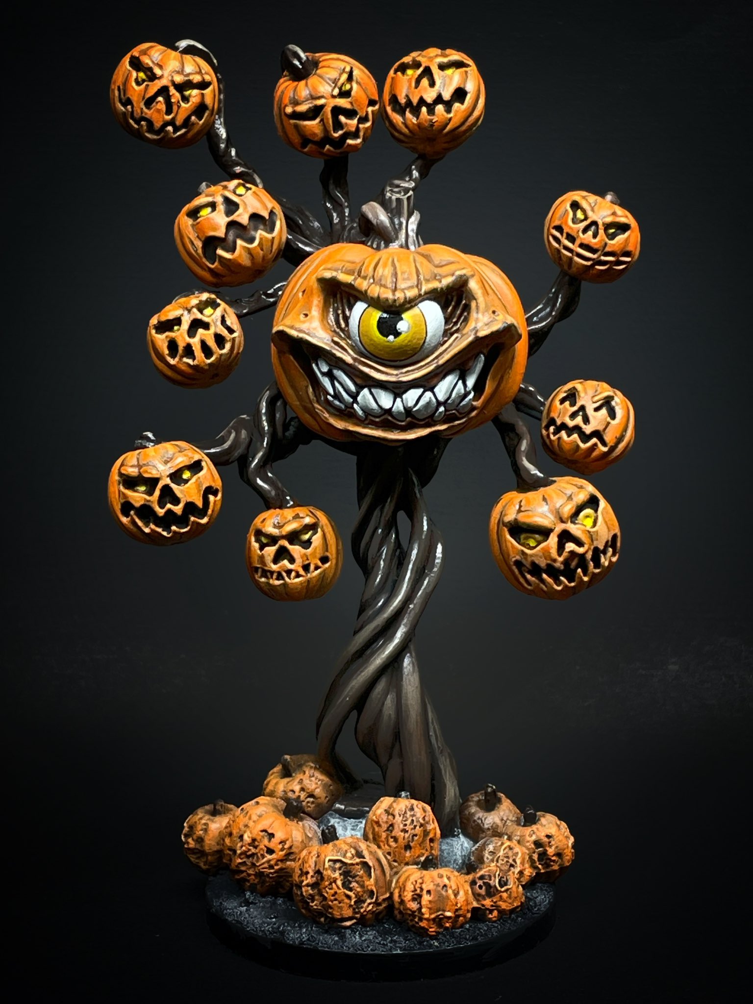 Halloween Pumpkin Beholder Miniatures Halloween Table Decor - Temu