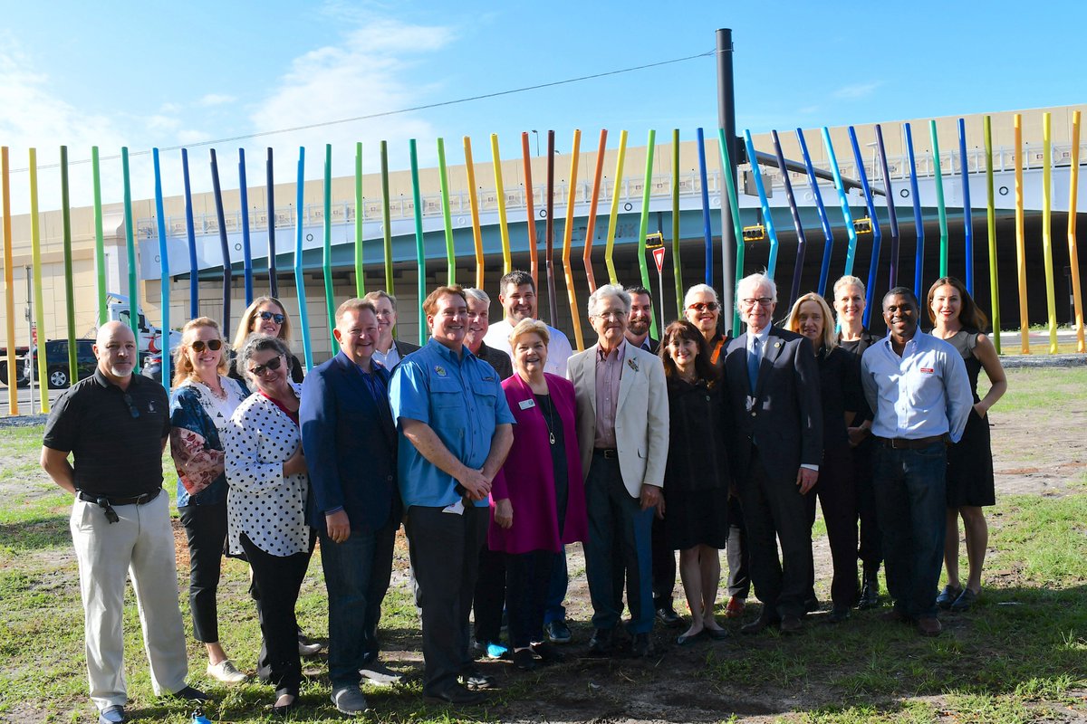 WinterParkFla's tweet photo. This morning the city, along with its Public Art Advisory Board, hosted an Installation Celebration for the Rhythmic Colors art sculpture. The art installation was made possible by an FDOT grant from its I-4 Ultimate Art Endowment Program. 
😍😍

Details👉 https://t.co/U6EtNRYW5O https://t.co/NzLkkepwiP