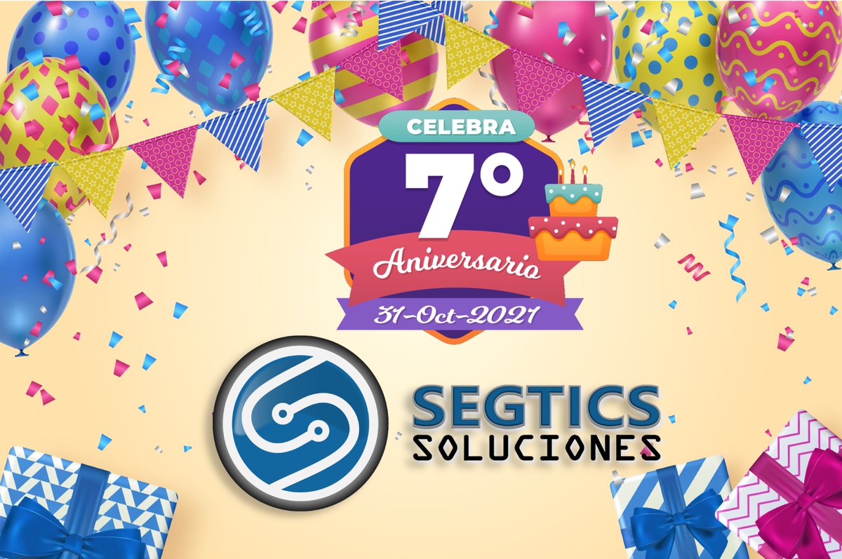 🎉Estamos felices de celebrar nuestro séptimo Aniversario, seguir creciendo es nuestro principal objetivo para consolidarnos en el sector de la ciberseguridad como referentes calidad y excelente servicio.🎂
Gracias a nuestro equipo Segtics por el gran trabajo en estos  7 años  🥂