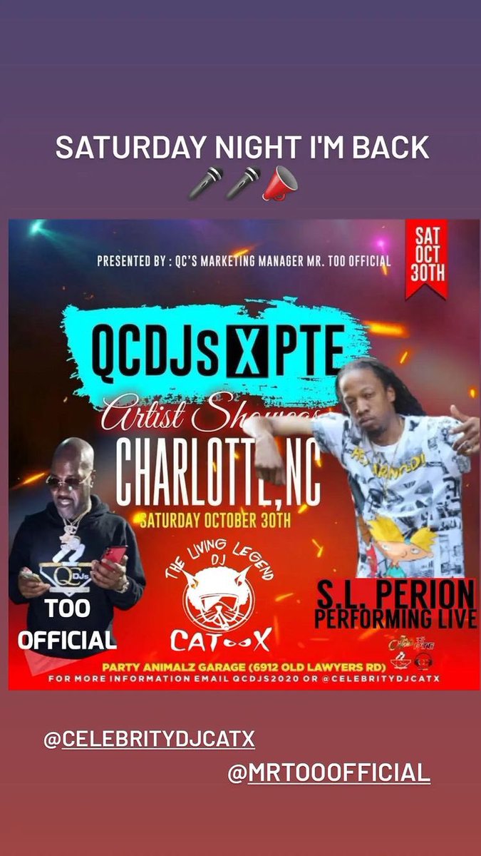 slperion's tweet photo. IM BACK‼️WE GETTING LITTY TOMORROW NIGHT‼️🔥🚀@mrtooofficial1 @CelebrityDjCatX ✊🏽 https://t.co/pjBmcNHxBX
