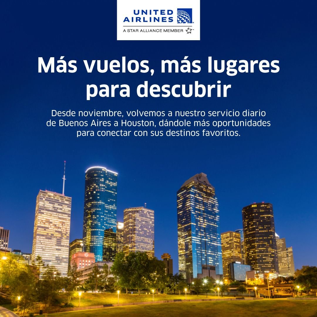 wecandoitreal's tweet photo. En @united Argentina estamos emocionados y felices de regresar a nuestro vuelo diario a Houston, TX, abordo de nuestro comfortable Boeing 787-900 Dreamliner, enjoy it! https://t.co/9yt54w9uU7