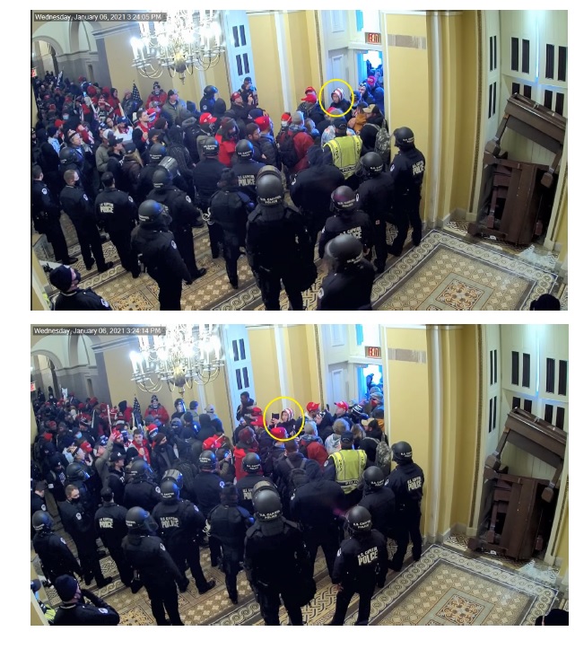 MacFarlaneNews's tweet photo. FBI has arrested Jia Liu of New York in US Capitol breach case.  Feds allege he climbed thru broken window on Jan 6 while wearing US flag hood

Court docs say Liu is assigned to the 6th Communication Battalion, US Marine Forces Reserve. https://t.co/jgbPdgFQeb
