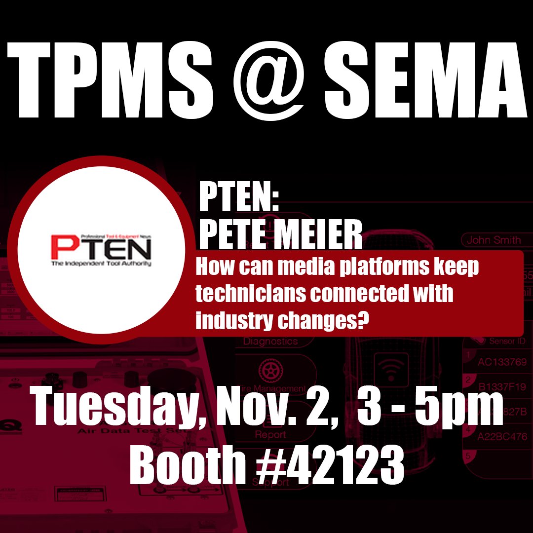 🚨Speaker highlight - Pete Meier, Director of Training - Vehicle Repair Group 🚨

Don't miss Pete as he explains how media platforms keep technicians and readers connected with industry changes 🙌

Only FOUR days until the <a href="/SEMASHOW/">SEMA Show</a>  kicks off!

#ATEQ #Partners #SEMA2021