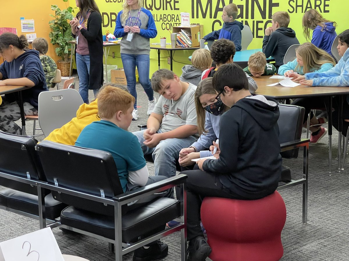 kkerianteacher's tweet photo. Talk about engagement! Out 6th graders loved participating in our building #battleofthebooks! Wow!  So fun to watch them collaborate, work together, and have a little friendly competition while learning!  Awesome job 6th grade!  @TedIhns @DouglasASickles @HowardWinnCSD https://t.co/GtL2jyEcUn