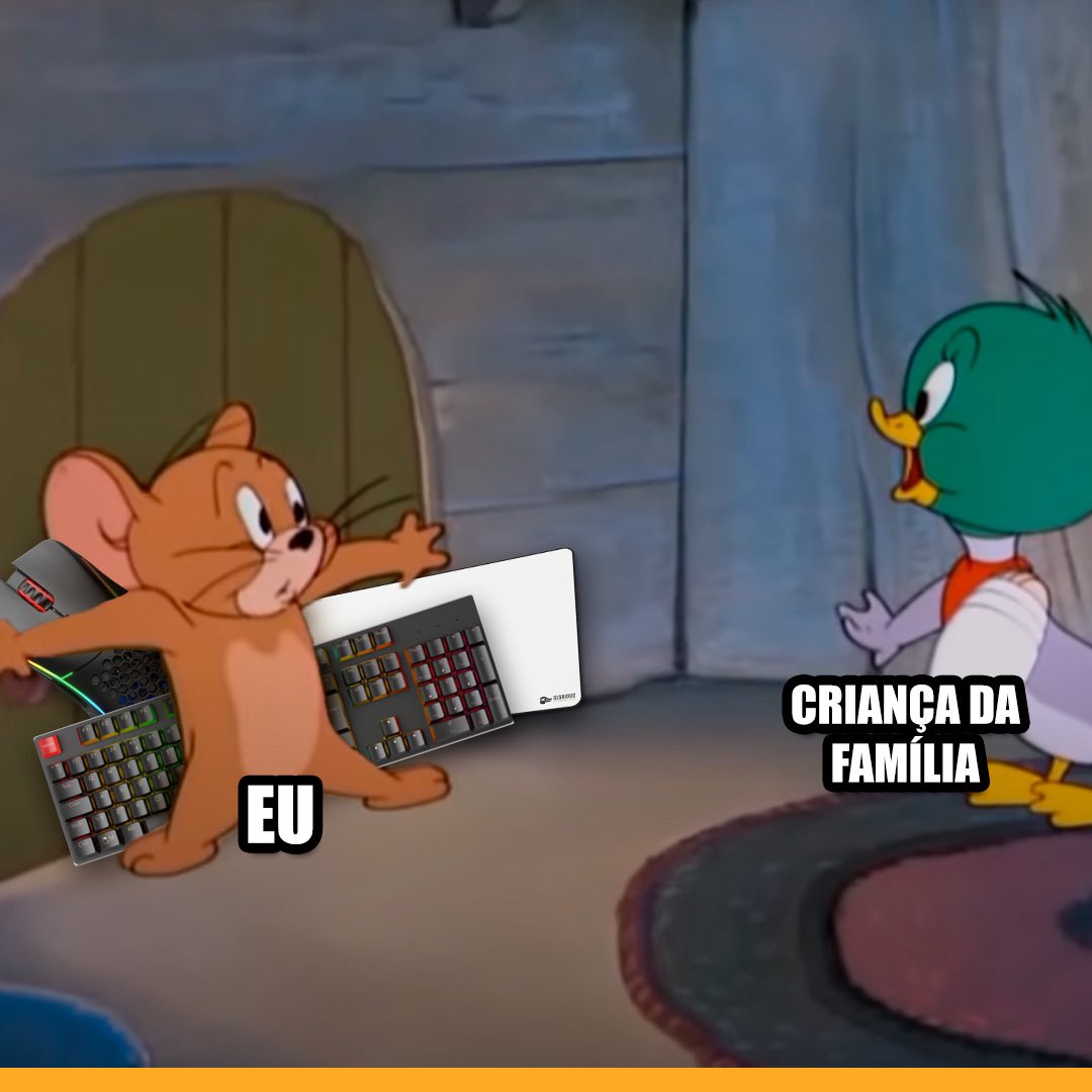 Eles sempre chegam com a mão cheia de Cheetos em cima do meu Glorious 😓