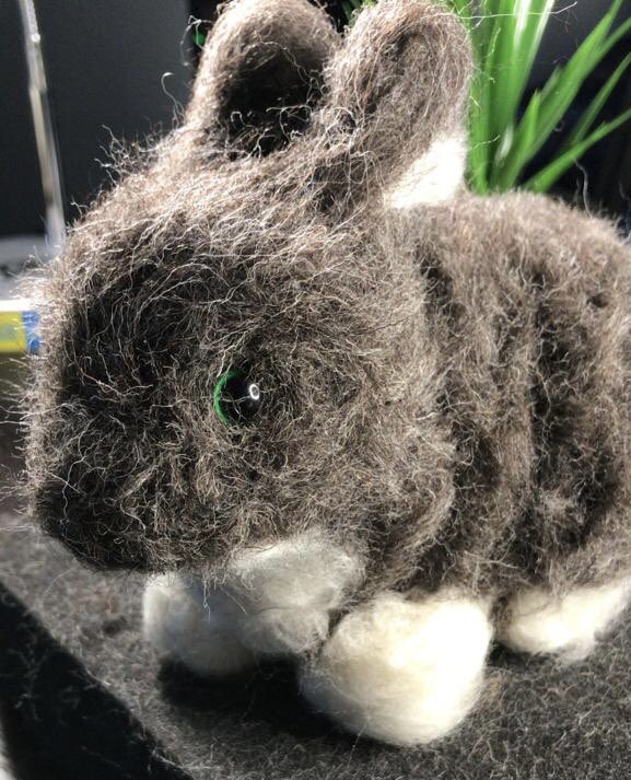 Happy Friday! I want to share my bunny! Super happy with how it turned out ☺️ #bunny #felt #art