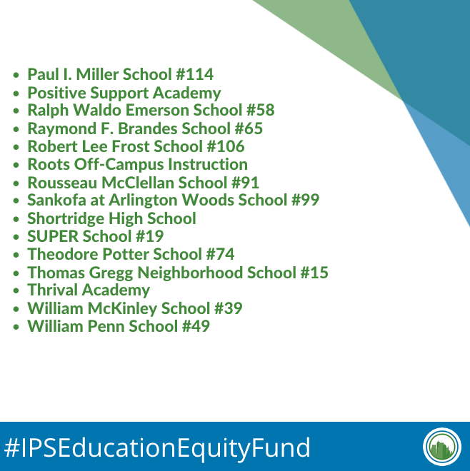 Our IPS Education Equity Fund donors made it possible to provide over $60,000 in grants directly to IPS schools and programs this week!

#FundingFriday #StrongerTogetherIPS #RebuildStronger 

@SS_Bailey @AleesiaLJohnson  @IPSSchools