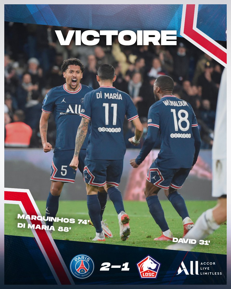 C'est une 𝗩𝗜𝗖𝗧𝗢𝗜𝗥𝗘 𝗣𝗔𝗥𝗜𝗦𝗜𝗘𝗡𝗡𝗘 dans ce #PSGLOSC ! 🔥

🔴 #𝗜𝗖𝗜𝗖𝗘𝗦𝗧𝗣𝗔𝗥𝗜𝗦 🔵