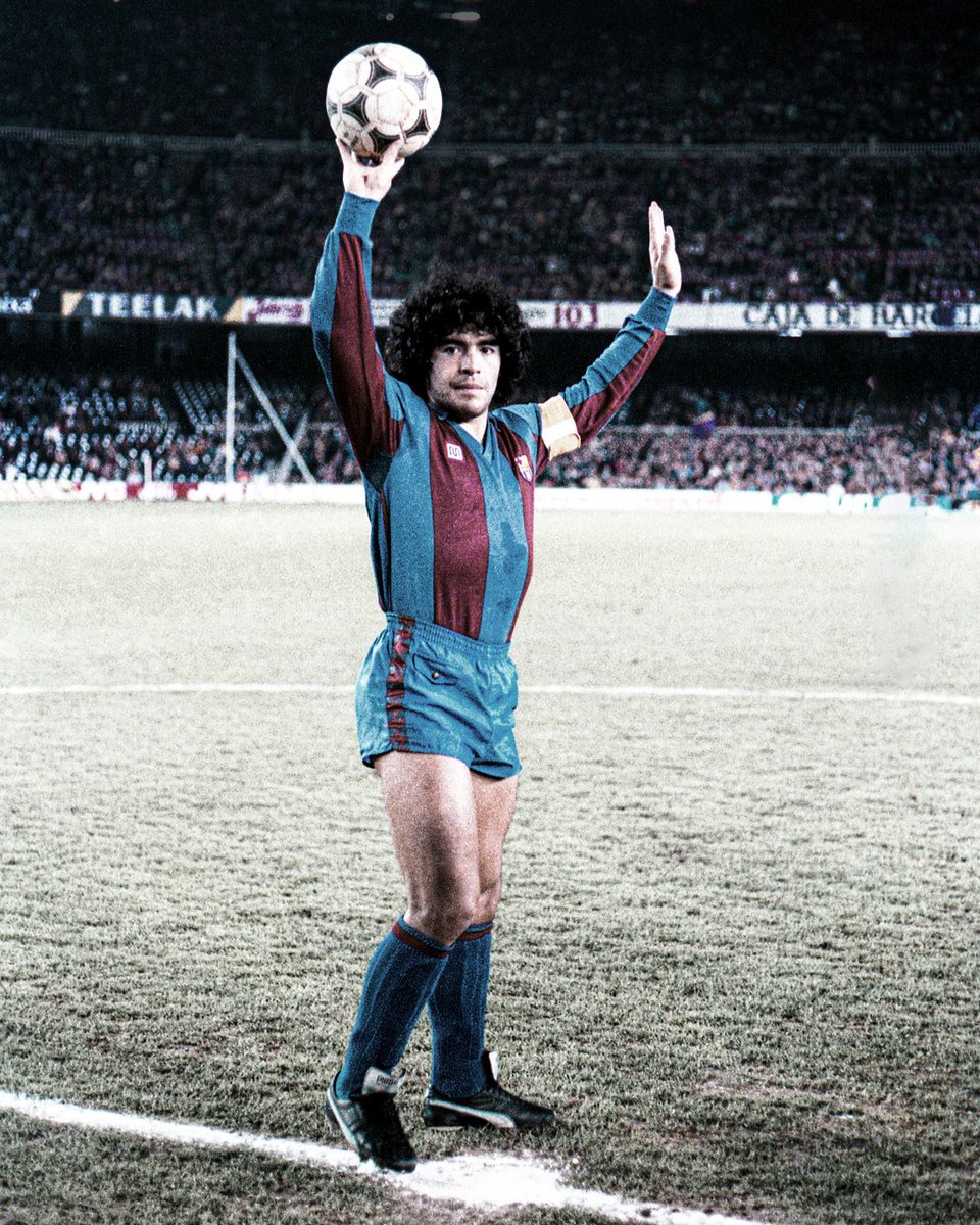 FCBarcelona's tweet photo. 🇦🇷 Maradona would have been 61 today

We'll never forget you, Diego 🙏 https://t.co/PxDxQ3Ch3t