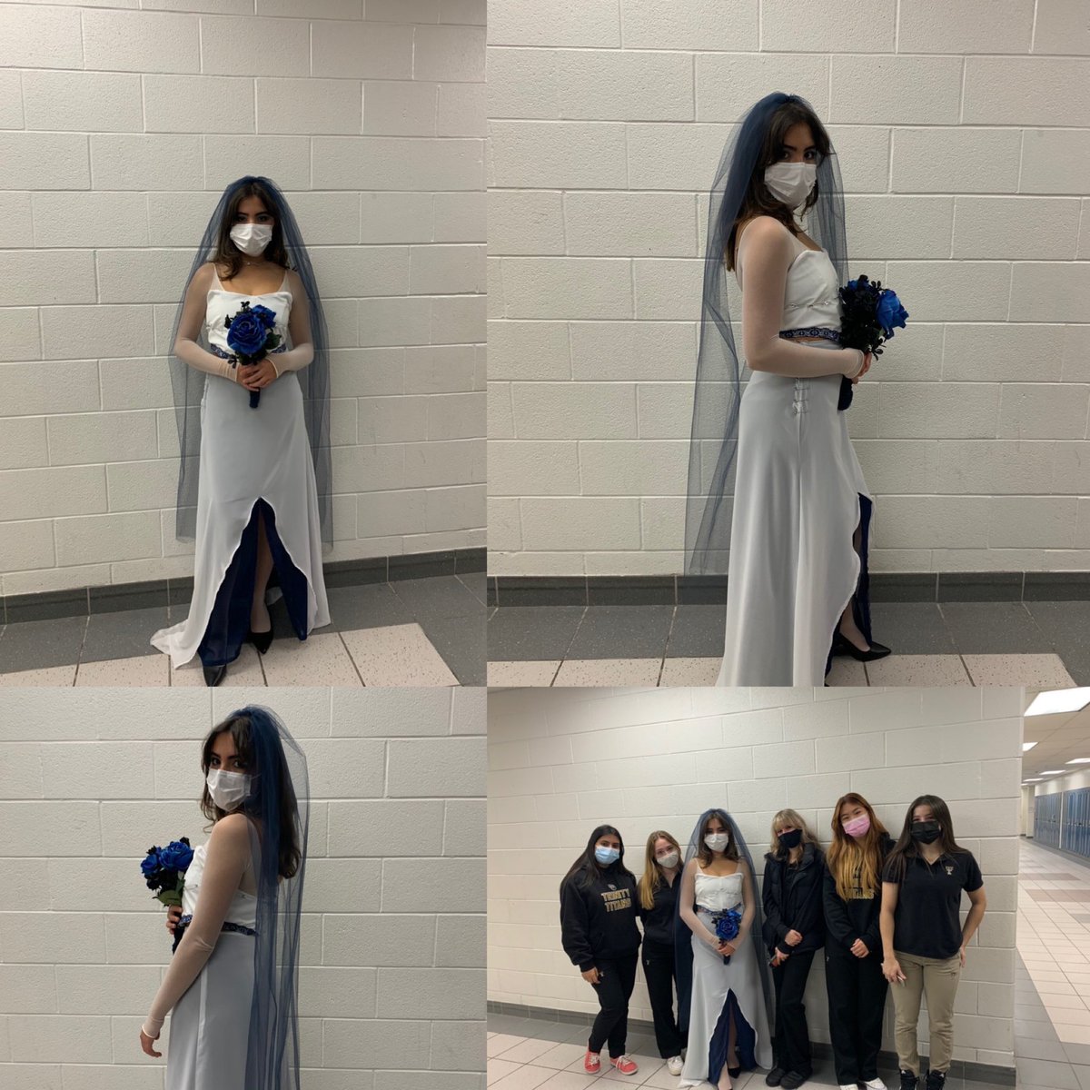 MissDief's tweet photo. HT’s fashion class tackles their second Project Runway challenge and its Halloween themed! 🎃🖤🧡#upcycling #sewing #designers @HolyTrinityOak https://t.co/lJHsgvzdUc