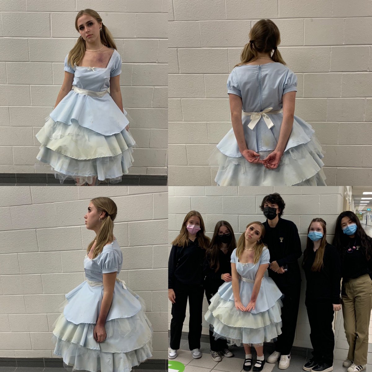 MissDief's tweet photo. HT’s fashion class tackles their second Project Runway challenge and its Halloween themed! 🎃🖤🧡#upcycling #sewing #designers @HolyTrinityOak https://t.co/lJHsgvzdUc