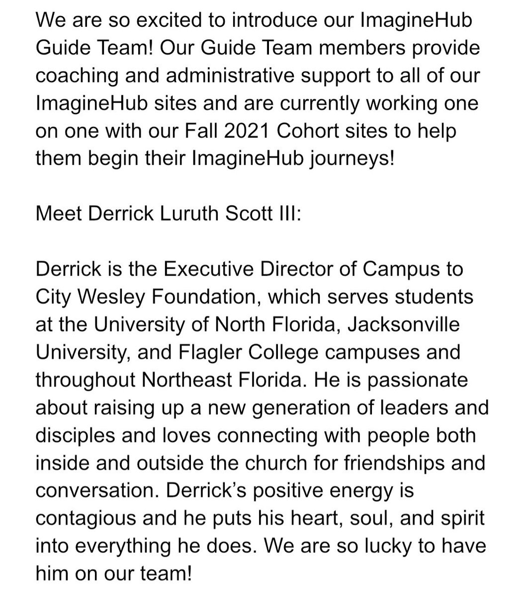 ImaginehubU's tweet photo. We are so excited to introduce our ImagineHub Guide Team!

Meet Derrick Luruth Scott III: https://t.co/iQd3iOp2df