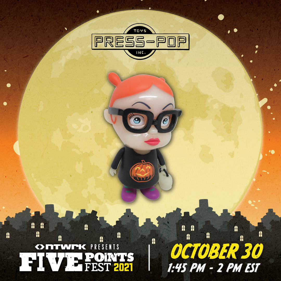 NTWRKLIVE's tweet photo. Available now: 
https://t.co/lUZGPdQufs

Shop the Press Pop drop now at #fivepointsfest #fpf #ntwrk #fivepointsfestival #designertoys #toycollector #hypebeast #cluttermagazine #dangerbot #nottodayjesus #tshirt #toymafia https://t.co/HrQ09vgan4