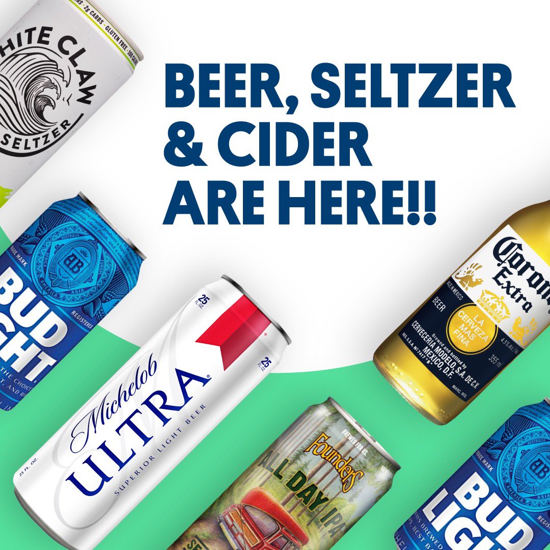 Start spreadin’ the booze! 🍻 We are now delivering cold beer, hard seltzer and cider to your door in 15 minutes. 🙌🎉 Happy hour is only 15 minutes away!