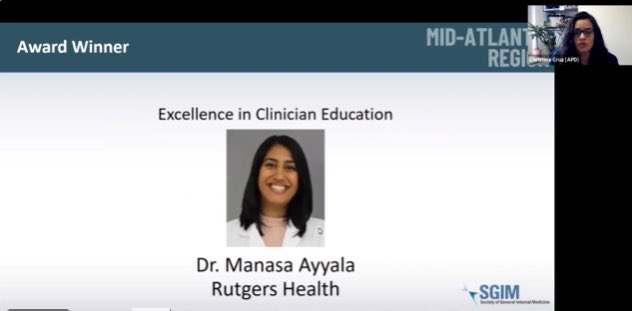 Paul O'Rourke (@orourkejr) on Twitter photo Congrats to my dear #MedEd friend, sister, and former MedEd co-fellow. You are a star <a href="/MSAyyalaMD/">Manasa Ayyala</a> :)
#SGIMMidAtlantic #ProudtobeGIM Congrats to my dear #MedEd friend, sister, and former MedEd co-fellow. You are a star <a href="/MSAyyalaMD/">Manasa Ayyala</a> :)
#SGIMMidAtlantic #ProudtobeGIM