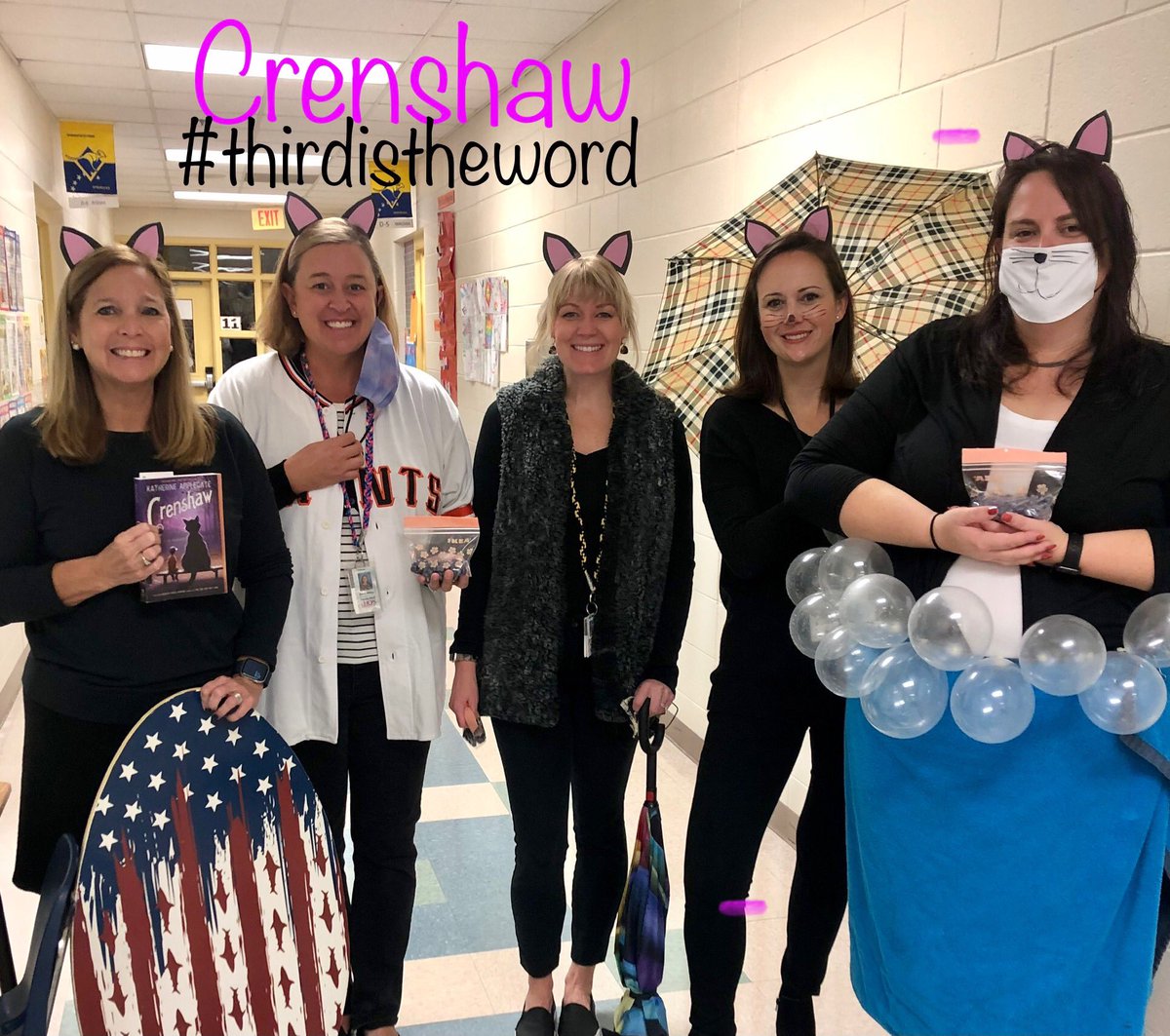 TracySpain8's tweet photo. Third grade dressed as the many chapters of Crenshaw today! #thirdistheword #springerstrong @HenricoSchools @HCPS_Innovates @hcpslib https://t.co/SxQ7tH9d4c