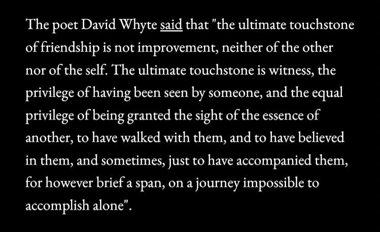 j_asminewang's tweet photo. I love David Whyte’s definition of friendship https://t.co/mW8fLfOT6f