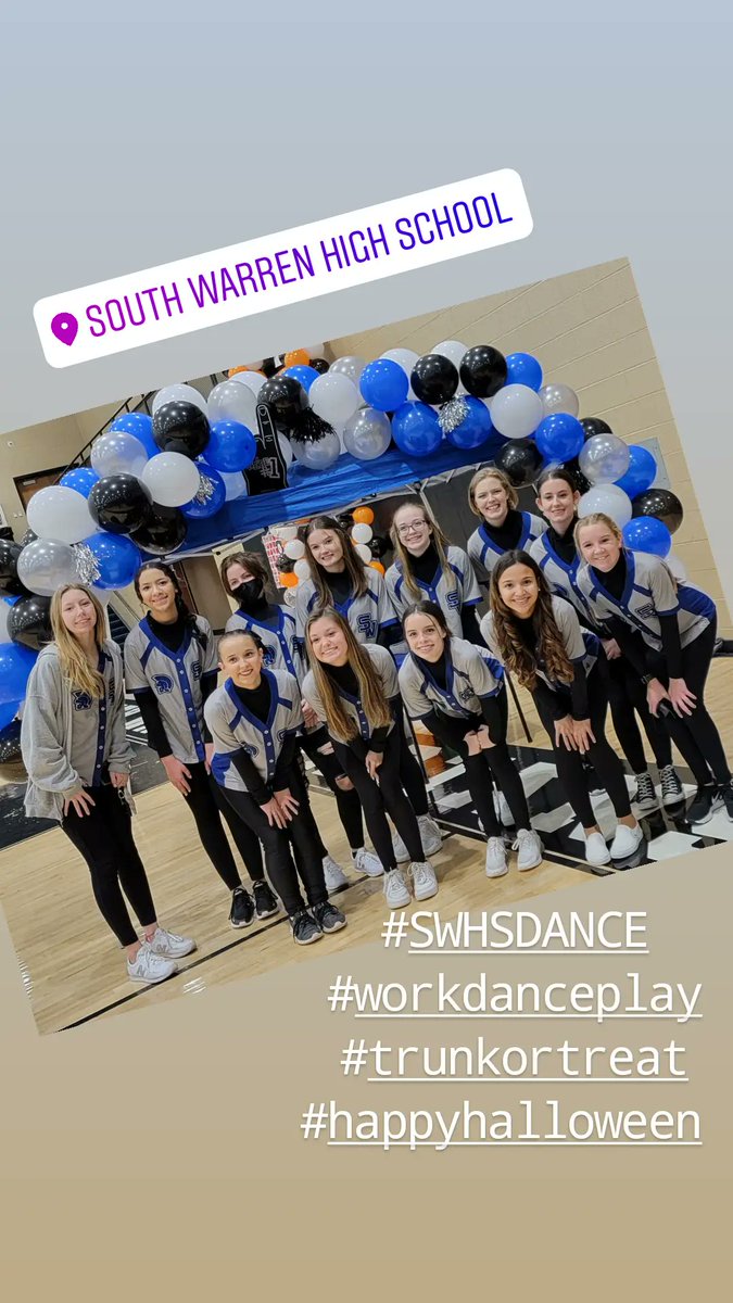 SWHSDance's tweet photo. Come see us 4:30-6p in the SWHS Gym for #trunkortreat
#SWHSDANCE #workdanceplay #happyhalloween #spartans @SWSpartanAthl @SouthWarrenHigh @NickLoweSWHS @SWMS_Athletics https://t.co/hVs6jV9K1F
