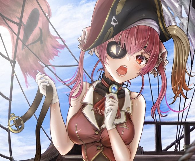 🍓🩲🏴‍☠️ #マリンのお宝 #illustration 