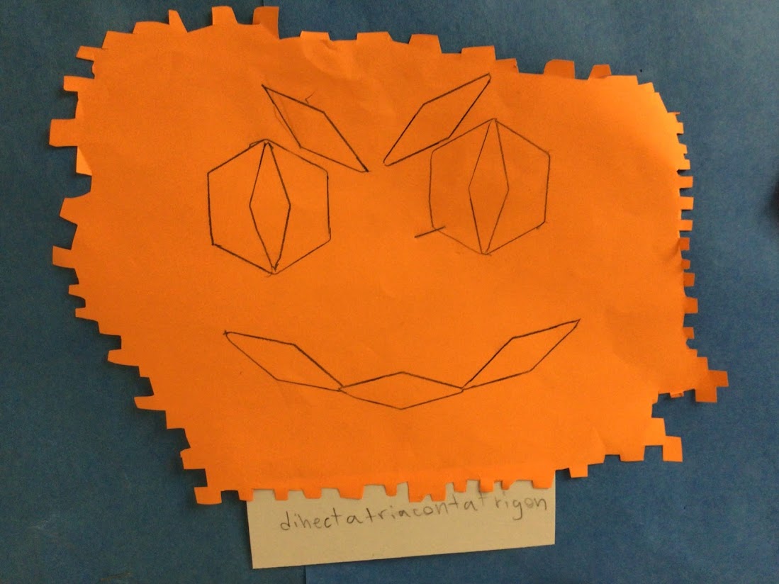 alpBryan's tweet photo. Halloween time means Math-o-Lanterns at #BryanCdA
This year, all the 4th graders in Mrs. Deremiah's class made one. 
We even have a dihectatriacontatrigon on display!
#UnitEDidaho @CdaSchools https://t.co/VBT5taytBs