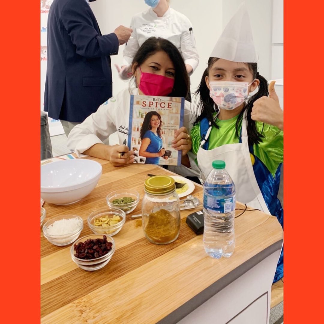 Chef <a href="/balarneson/">Bal Arneson</a> visited Basmati and Spice at <a href="/ChildrensNatl/">Children's National Hospital 🏥</a> in Washington DC this week with <a href="/MorrisonHC/">Morrison Healthcare</a> - What a beautiful day with the kids!  #PowerOfFood