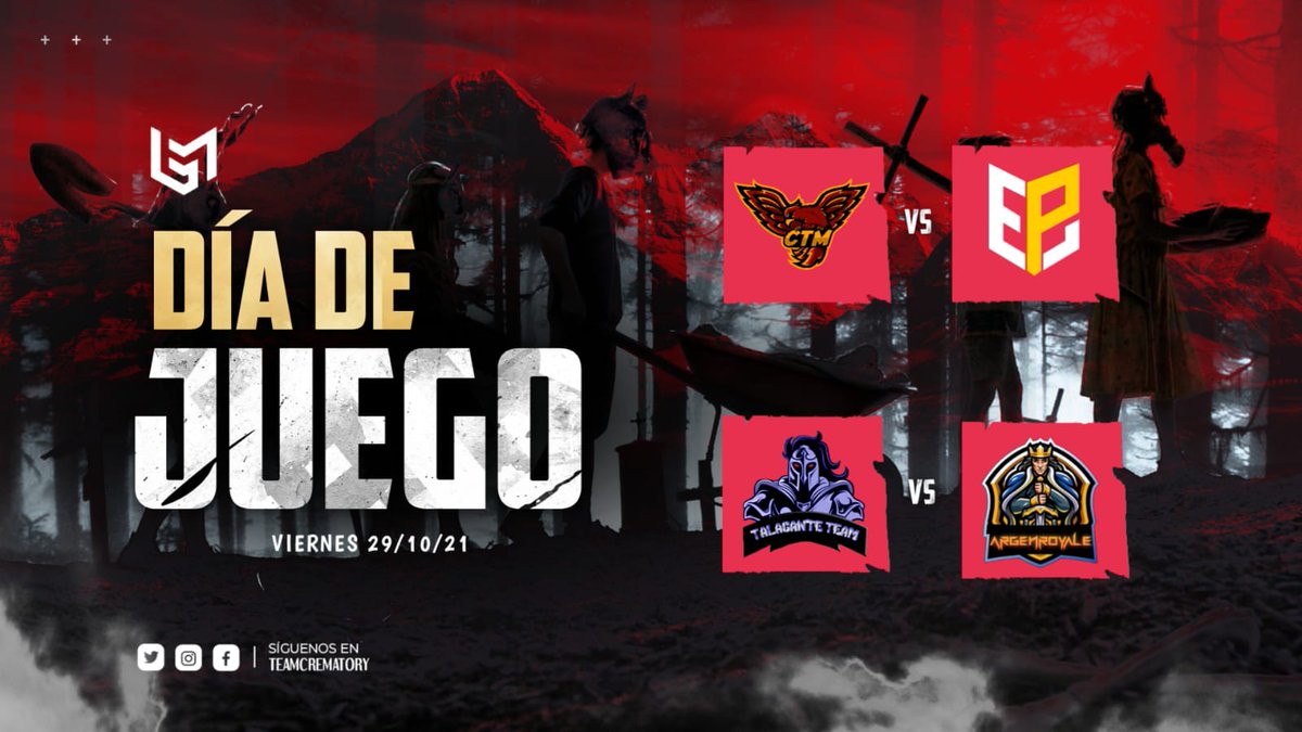 #LigaMorgue | ¡GRUPO H! 🔥

Hoy comienza la competición, grandes enfrentamientos nos esperan. 💪🏼

~ Team CTM 🆚 Platinum Esports
~ Talagante Team 🆚 Argen Royale

¿Quién es tu favorito? 🤔

#GoMorgue ⚰️
