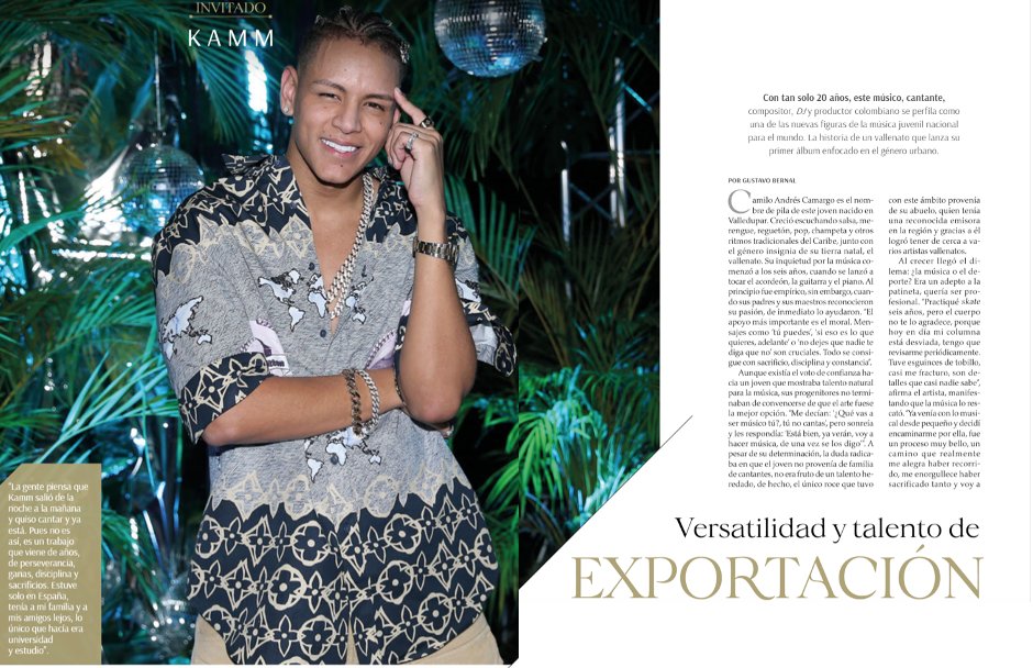 kamm_official's tweet photo. ¡WOW! gracias por el apoyo y por creer @RevistaCromos vamos pa' lante familia 🙏 #yosoykamm #desahogo #revistacromos #prensa #musicaurbana https://t.co/mKhUrbPlLc
