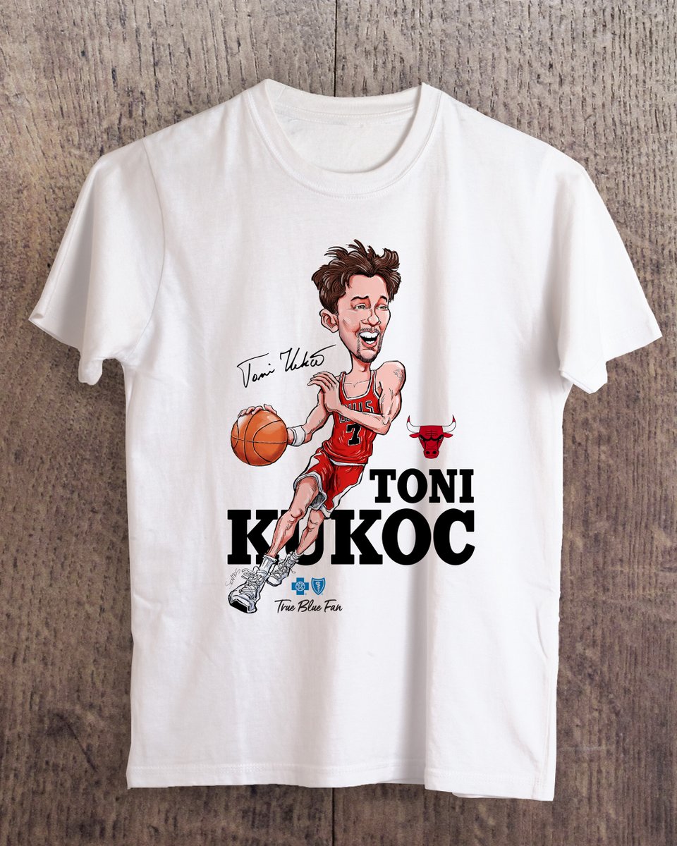 It's Toni Kukoč night! RT if you want this tee & we'll pick some winners ahead of tonight's giveaway! @BCBSIL | #BullsNation