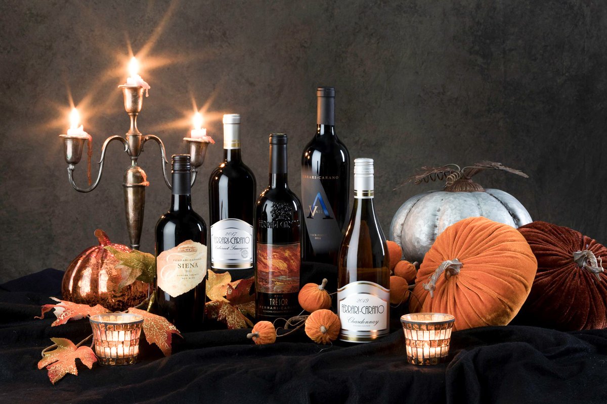 FerrariCarano's tweet photo. Pumpkin season is here. 🎃 Share some of our frightfully festive wines with someone who loves wine as much as you do. Link below to shop: 

https://t.co/HDHw0IFDS7 https://t.co/yAzuWaowUL