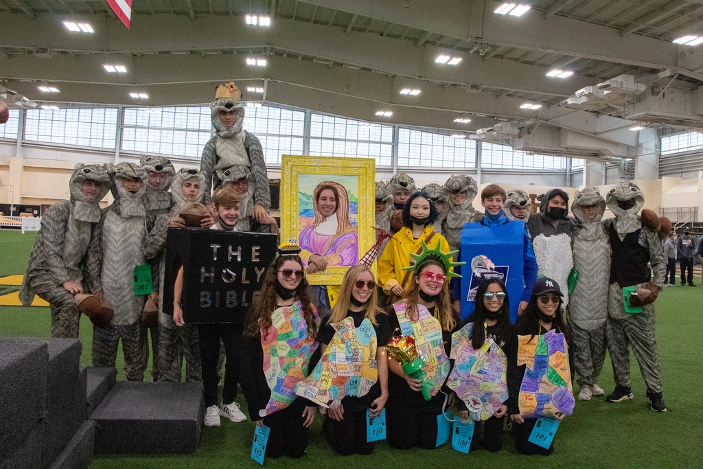 StAnthonysHS's tweet photo. And the results are in! See our winners (and some great costumes overall) from the Halloween Costume Contest during homeroom today!

📷 : Friar Media | Isabelle Fleurisca '24, Colleen Brennan '25, Julia Wadsworth '25, and Mr. Davino

#SAFriarNation #stanthonyshs #Halloween https://t.co/Py8RfcjFhO