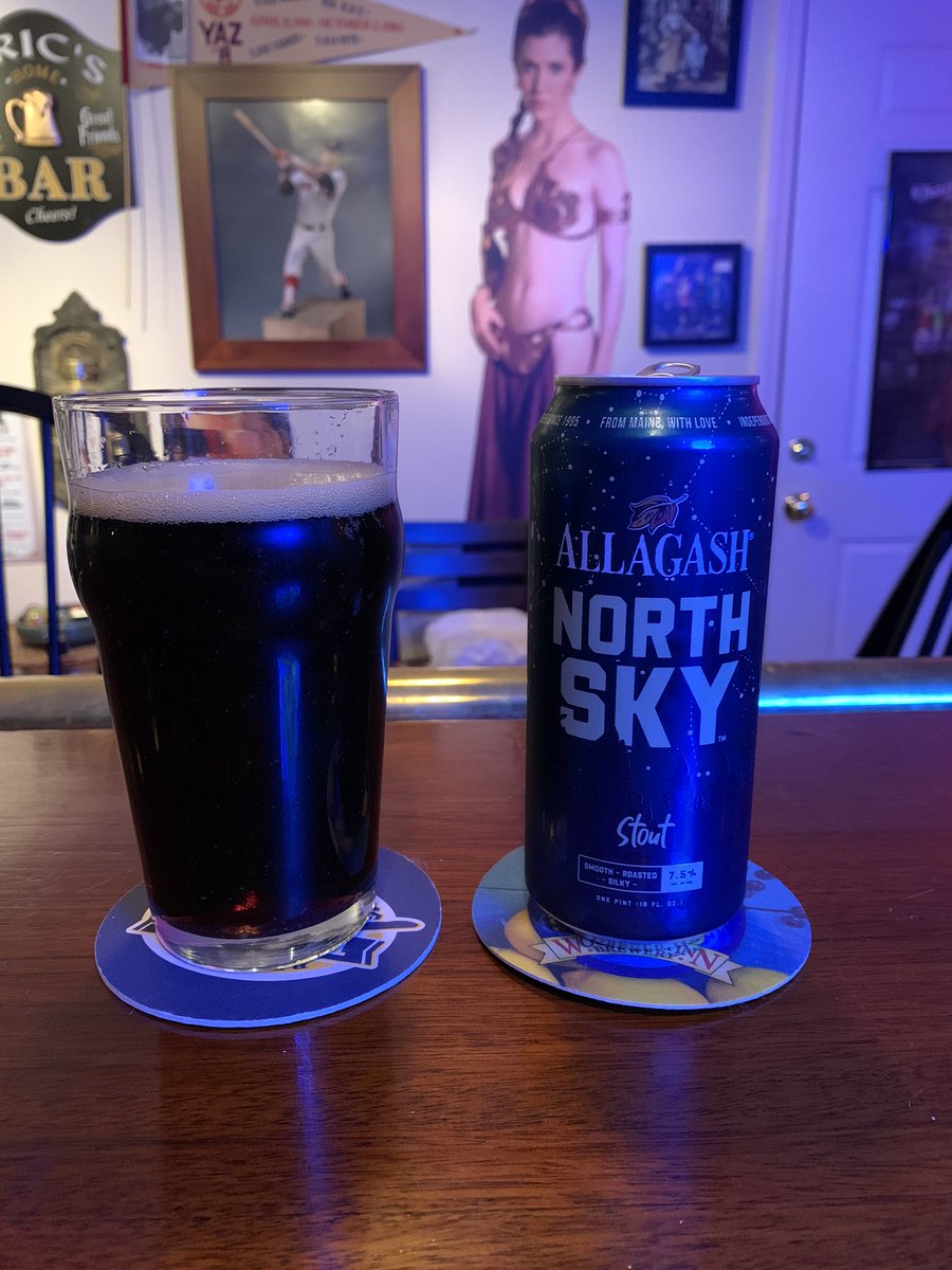 XVIChamber's tweet photo. #BeerOfTheNight Found this gem in the back of the fridge. Perfect for this chilly October evening from the greatest brewery on Earth. @AllagashBrewing #NorthSky #stout https://t.co/VCKfqbEPKR