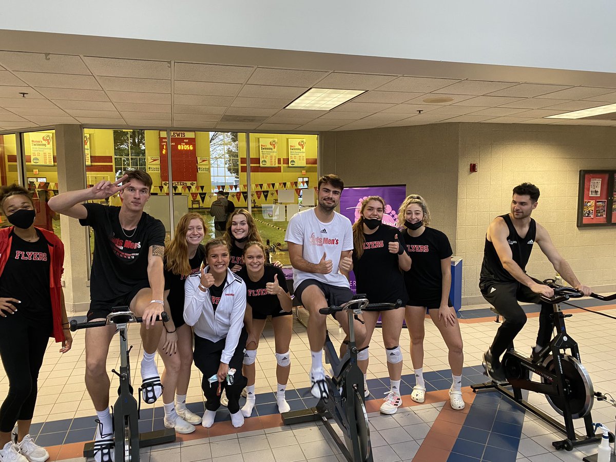 DKLab_LewisU's tweet photo. Still going strong with a pregame bike ride, thanks @LewisWVBall and goodluck tonight!! Remember there’s still time to donate, all proceeds will be going to the #RaeStrongFoundation. @LewisMVBall #PlayingForPreemies #Donate #LetsGo https://t.co/iOrexKgkMs
