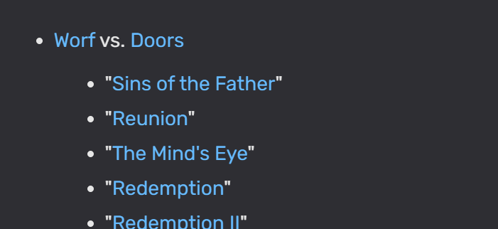 harbinger384's tweet photo. #GreatestGen was looking through memory alpha and misread one of the multi-episode arc titles (page altered in my browser to produce image). TGG keeps seeping out of my brain in miriam ways... https://t.co/6cHRi4uIgH