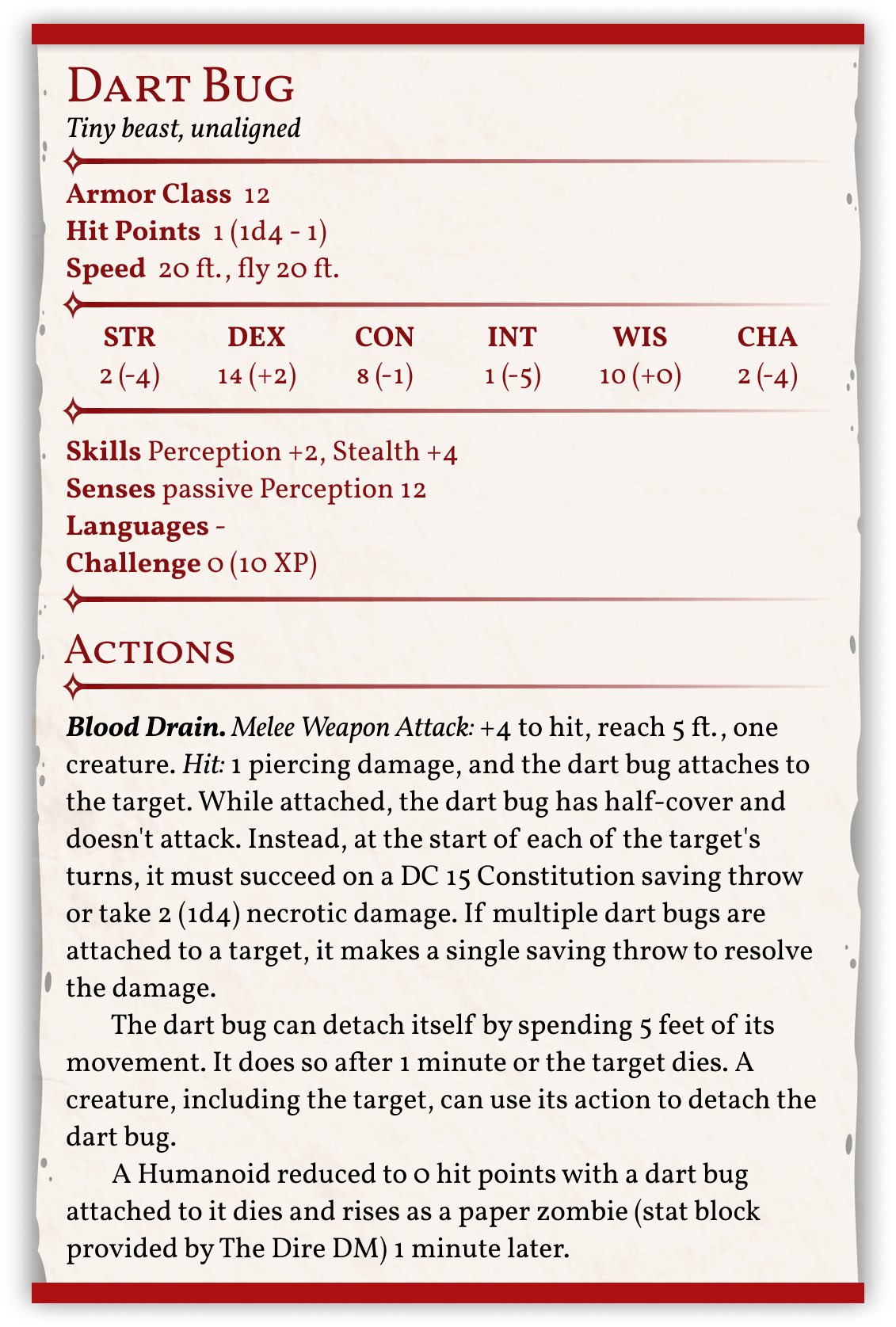 Dart Bug Stats