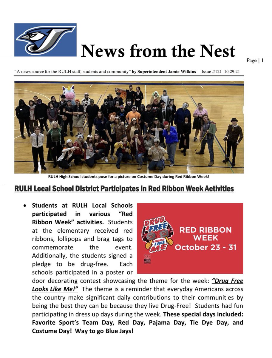 rulhsd's tweet photo. Click the link to read News from the Nest (a weekly newsletter by Superintendent Jamie Wilkins). https://t.co/LpyzH0eZU7 https://t.co/u5u7VocN6d