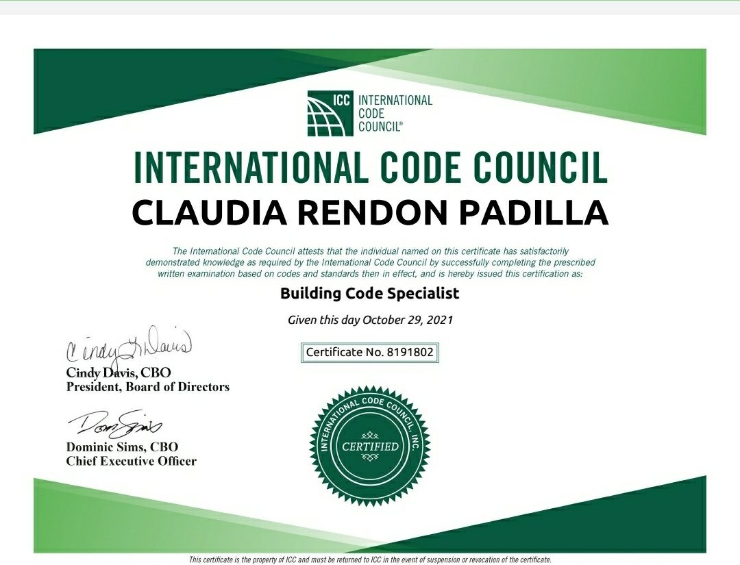 TriDesignLab's tweet photo. At Tri Design Lab we are glad to share that after hard work, @ClauRendPadilla is now a Certified Building Official, and Building Codes Specialist.
#buildingcodesspecialist #certifiedbuildingofficial
#InternationalCodeCouncil
#TriDesignLab https://t.co/z28k7nXFgz https://t.co/JlGkZAJwsH