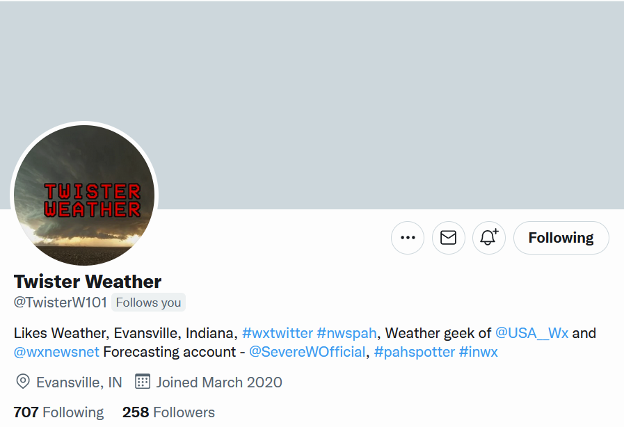 OriginalWNN's tweet photo. Please welcome Twister Weather (@TwisterW101) to the WNN team as a Weather Analyst, Graphics Designer, and Website manager! #wxnewsnet https://t.co/3pOonTyESt