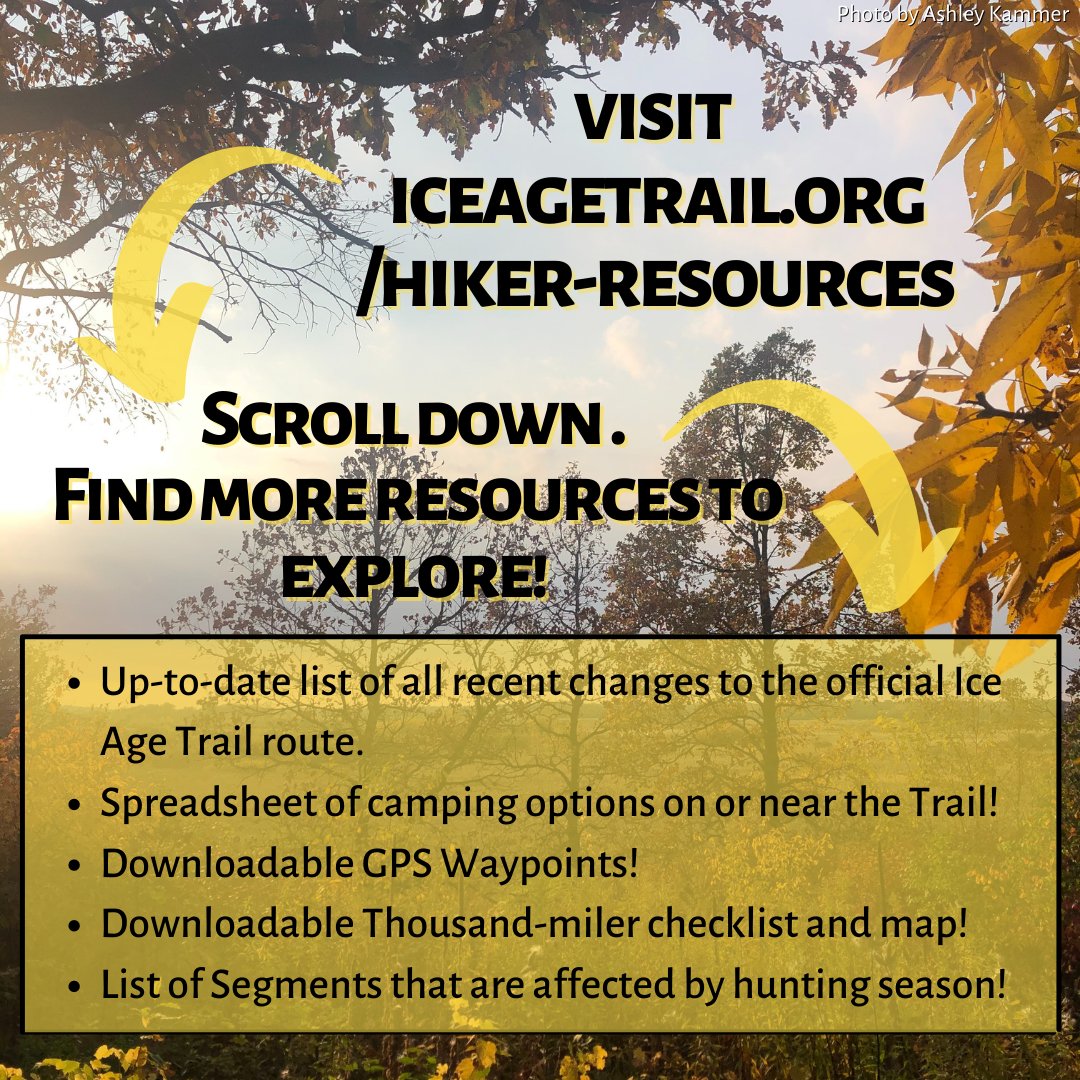 We’re all for following the whims of an adventurous spirit. 🦋🍃

But, sometimes when you embark on that spontaneous weekend hike or backpacking adventure, you encounter the unexpected. Check out our Hiker Resources for planning hikes on the #IceAgeTrail!

iceagetrail.org/hiker-resource…