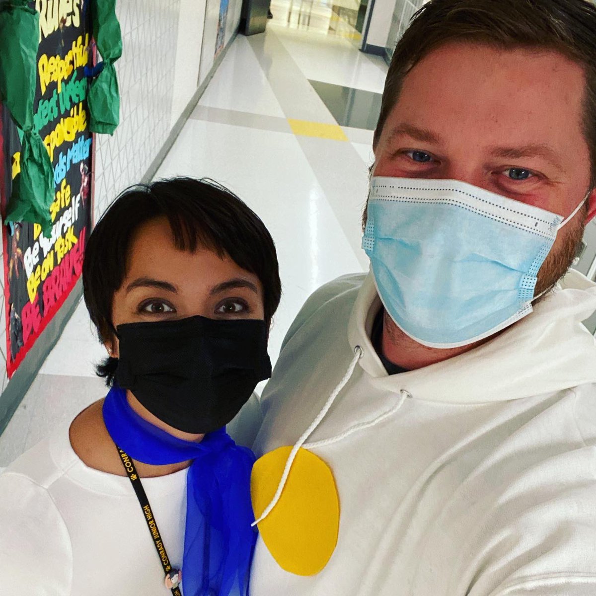 Mrs. Lopez wins Halloween this year as Fleur Delacour 💙 Honorable mentions go to Ms. Sweiss as a gum ball machine 🍬 and Mr. Anderson as a fried egg 🍳 <a href="/conradyjaguars/">Conrady Junior High</a>