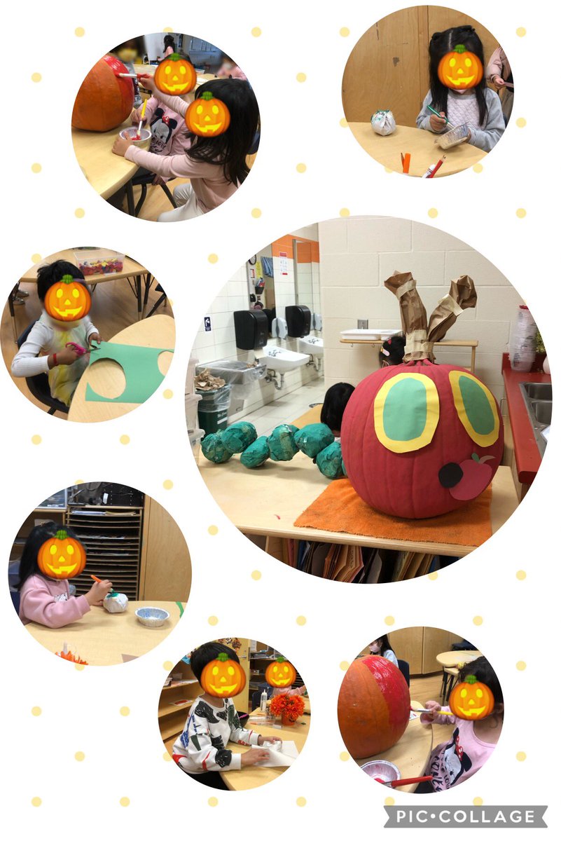 Our “Very Hungry Caterpillar” pumpkin was a huge success!  Our students worked hard and collaborated to make this masterpiece!
